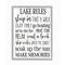 Stupell Industries Lake Rules Wall Art in Gray Frame